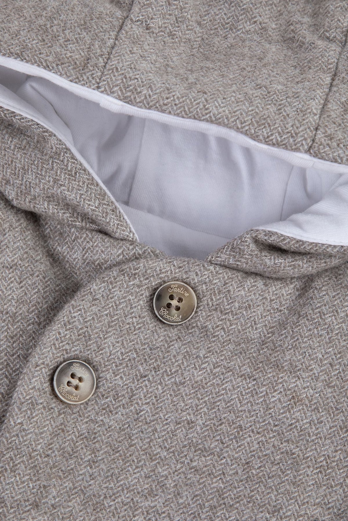 Manteau Mon premier trousseau à capuche - Beige chiné
