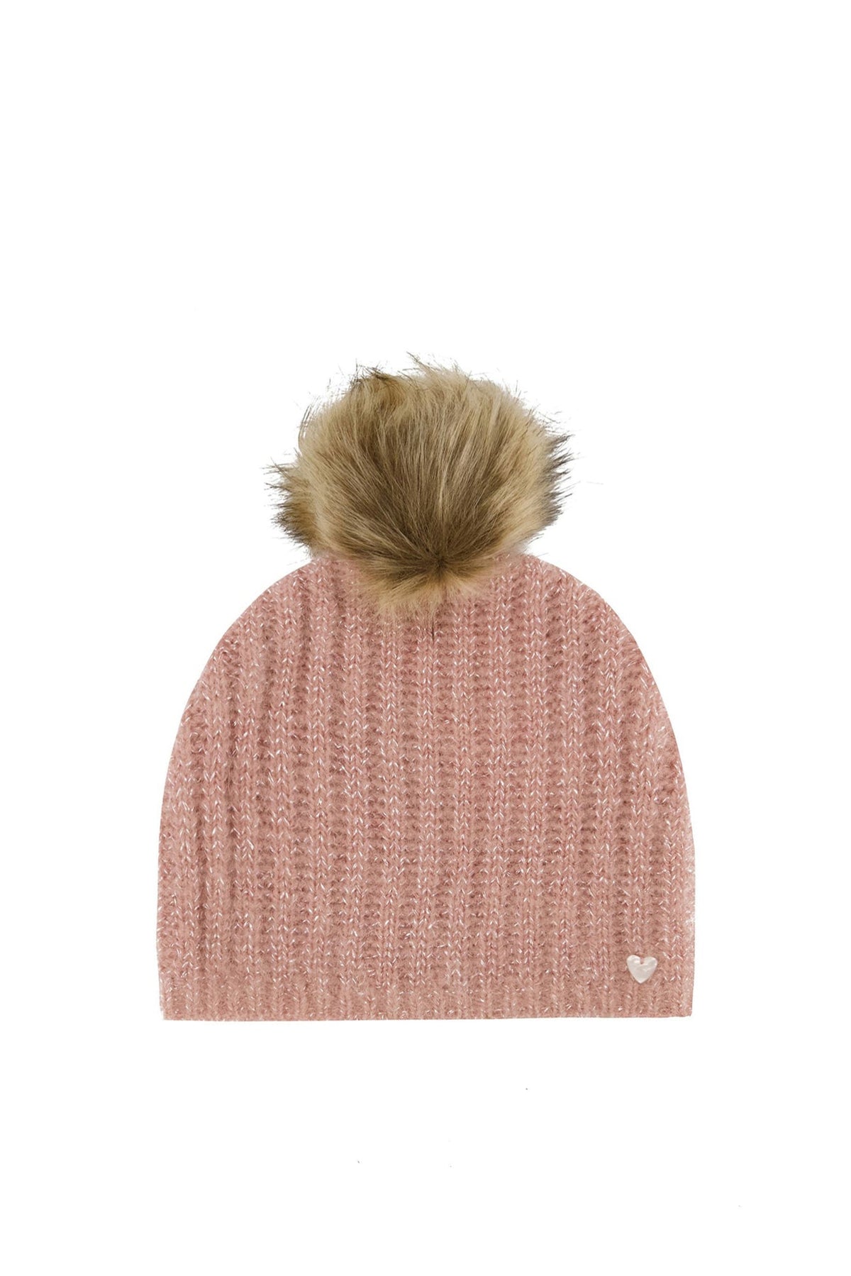 Vieux Rose / Bonnet Preppy Hivernal En Laine Mélangée - Vieux Rose