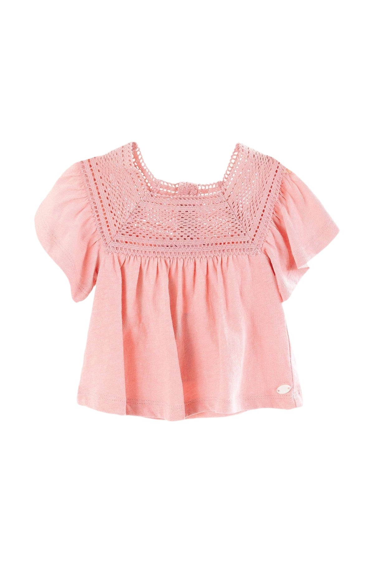 T-shirt Baby Promenade Romantique en lin mélangé - Litchi