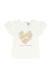 Baby Promenade Romantique T-shirt - Mother-of-pearl