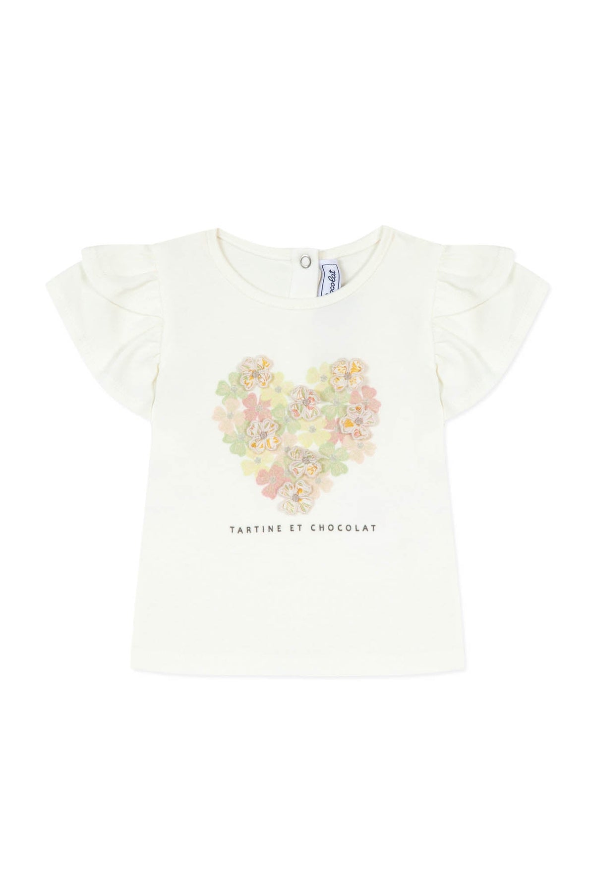T-shirt Baby Promenade Romantique - Nacre