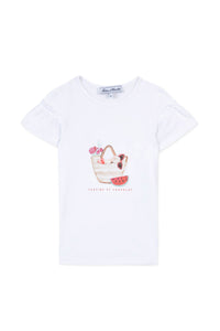 T-shirt - Marine volanté