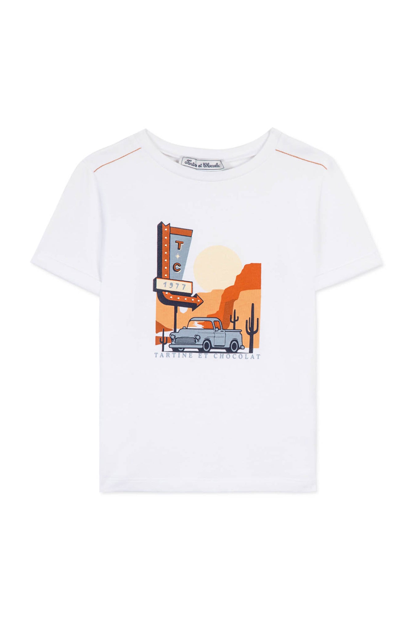 T-shirt Road Trip - Fauve
