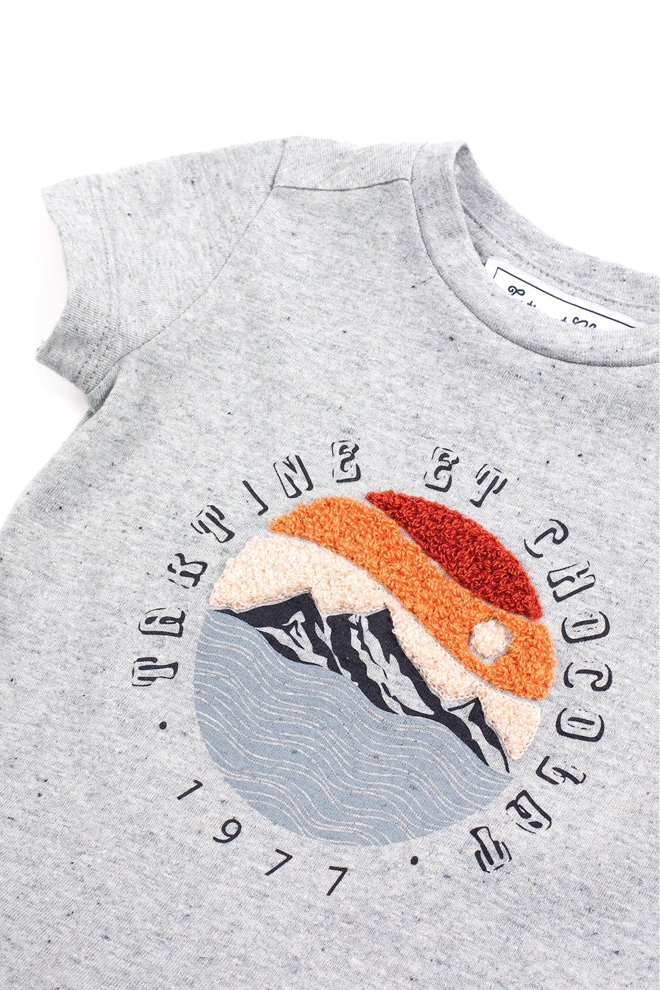 Baby Road Trip T-shirt - Mottled Grey