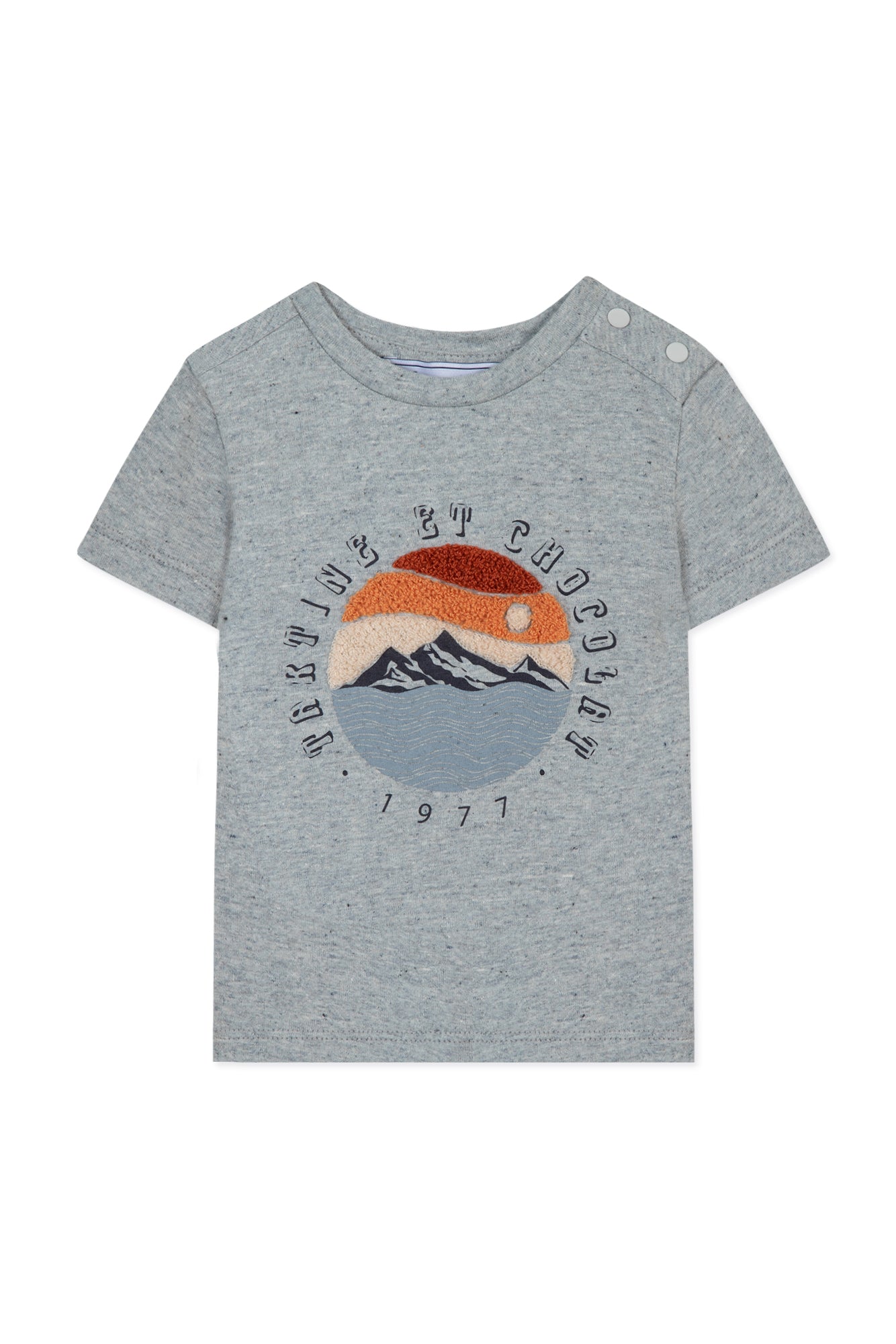 Baby Road Trip T-shirt - Mottled Grey