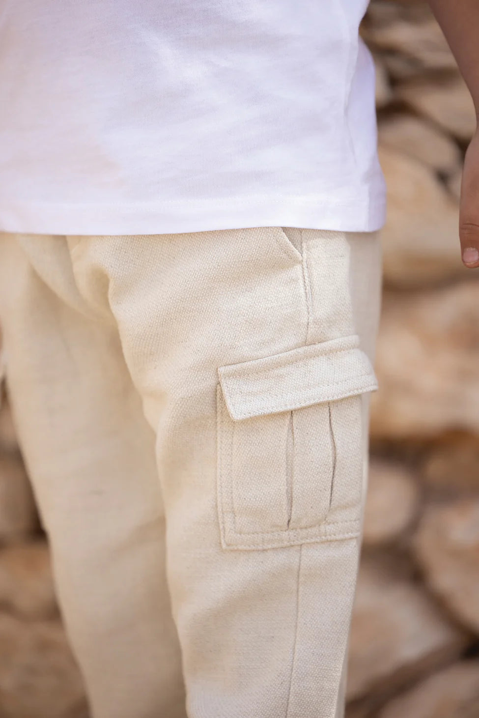 Avenue De La Mer Baby Pants - Mottled Linen