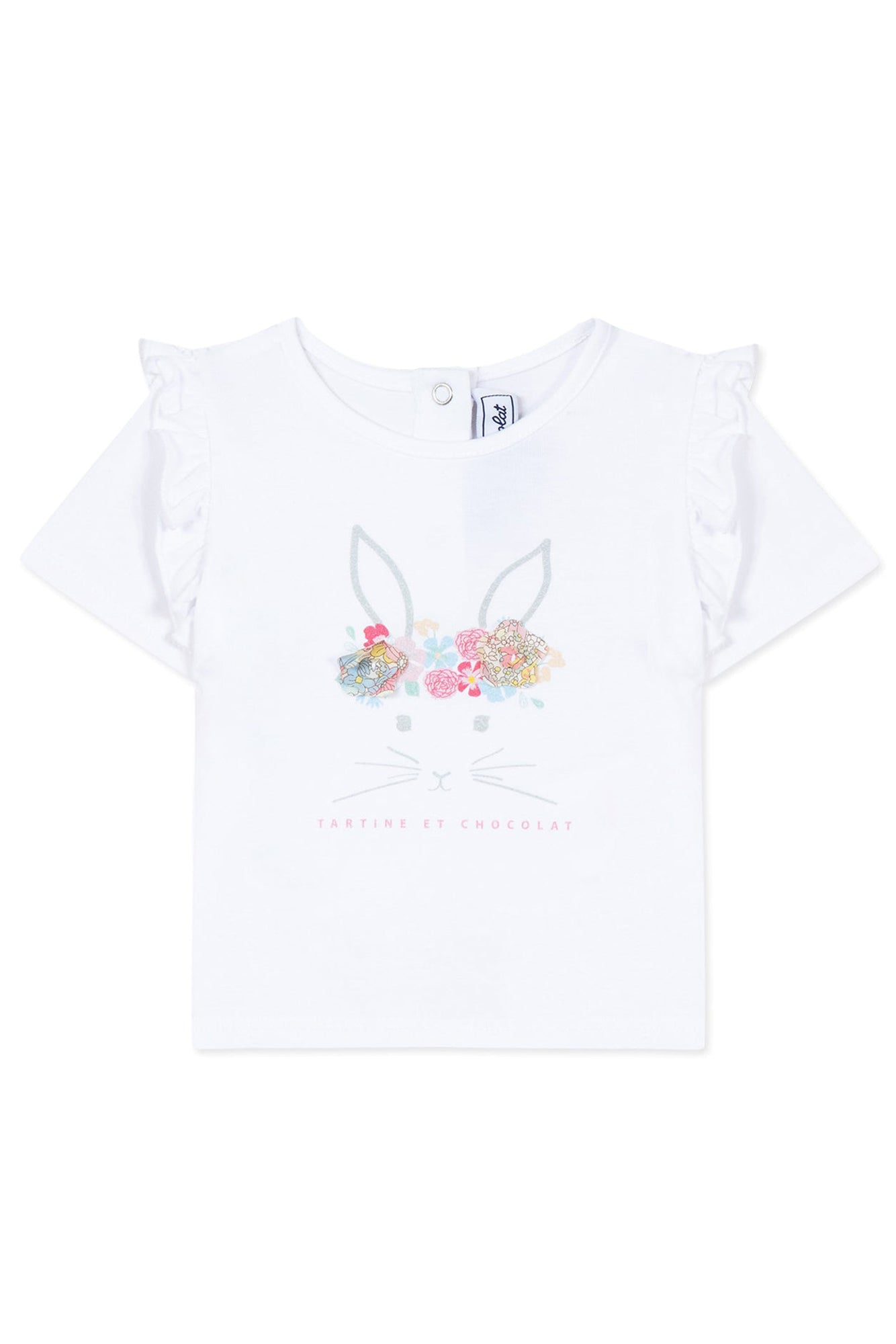 T-shirt Baby Jardin Tropical - Blanc