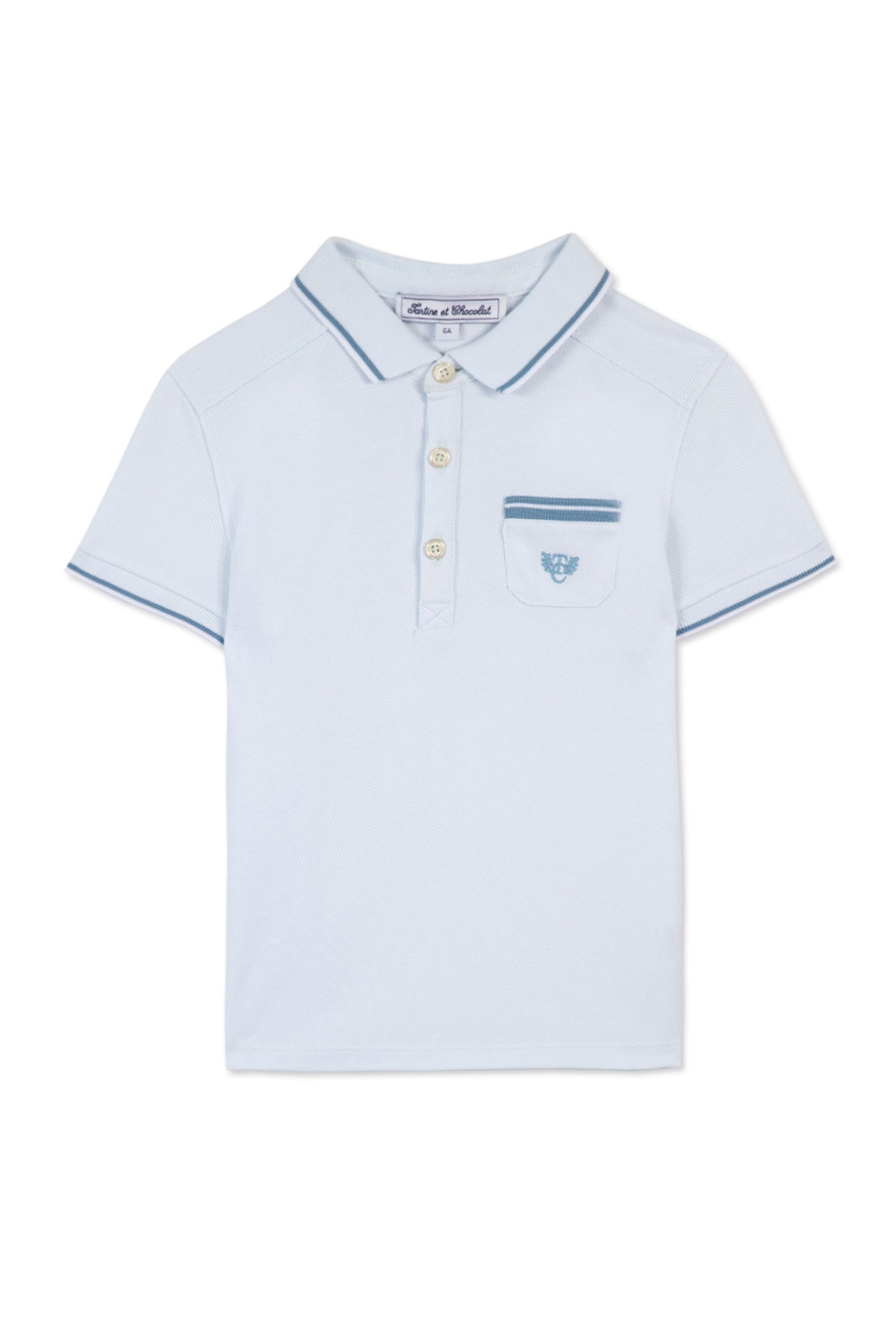 Polo Avenue De La Mer - Bleu Ciel