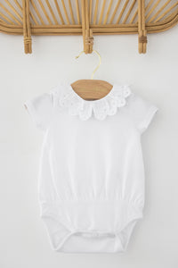 Jardin Tropical Baby Bodysuit - White