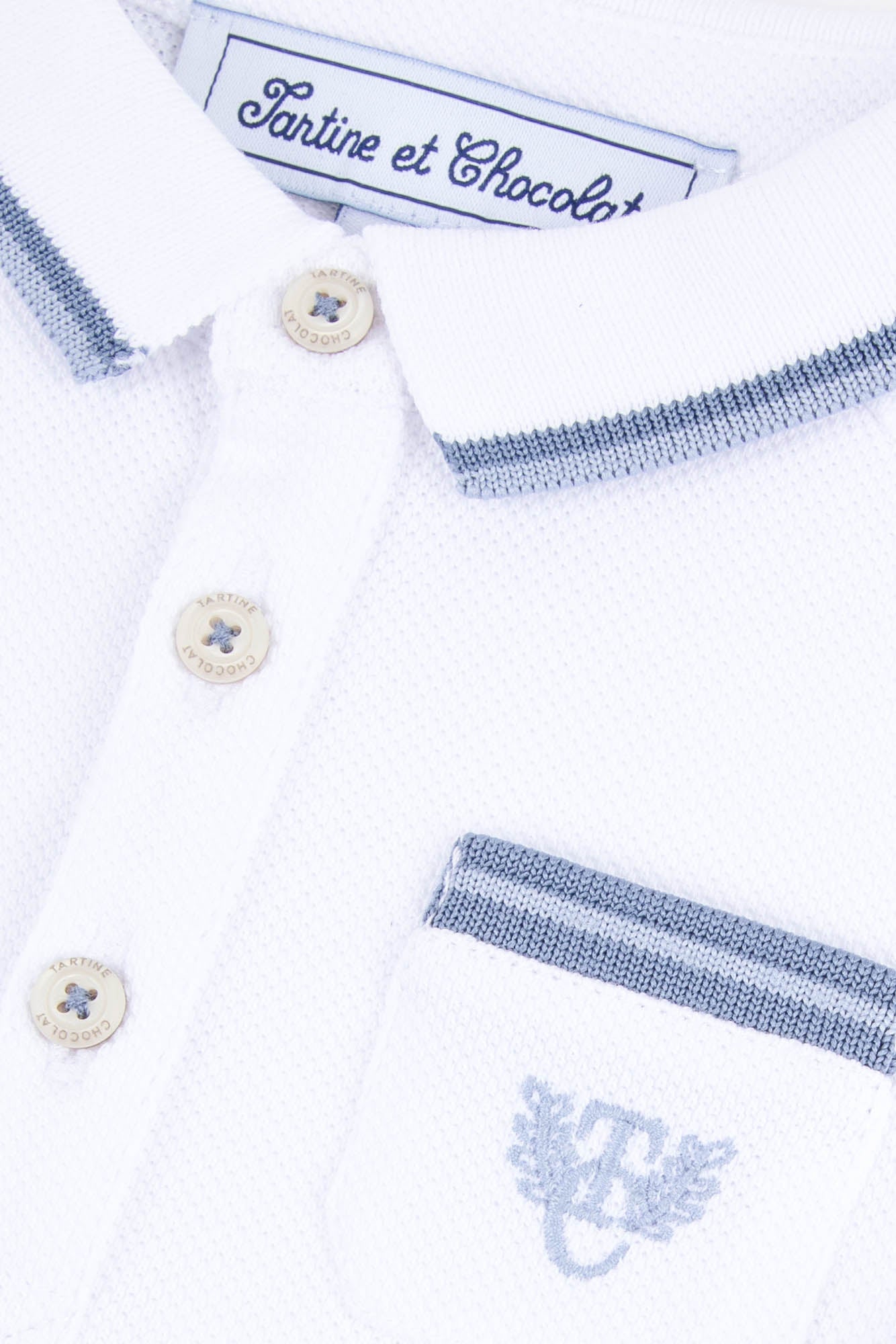 Baby Road Trip polo shirt - White