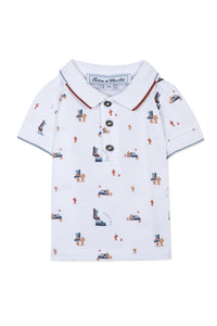 Baby Road Trip polo shirt - White