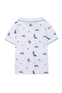 Baby Road Trip polo shirt - White
