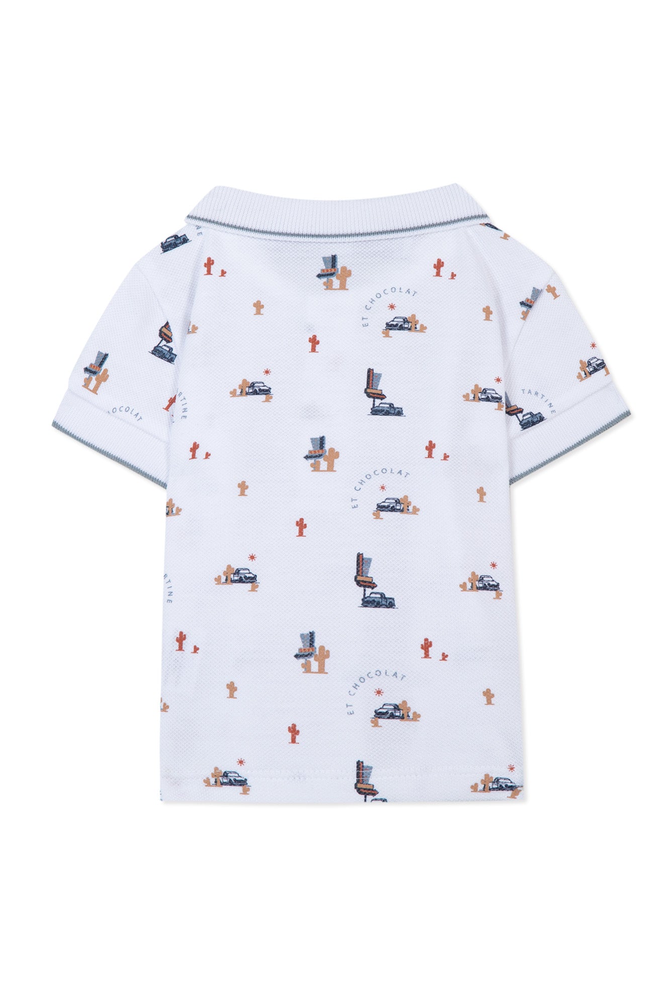 Baby Road Trip polo shirt - White