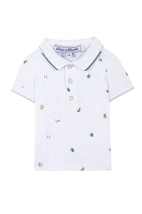 Baby Jardin Secret polo shirt - Water green