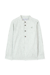 Chemise Jardin Secret en lin mélangé - Laurier