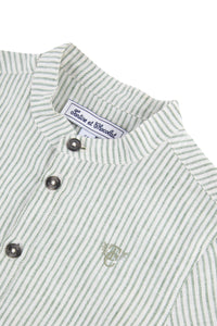 Chemise Jardin Secret en lin mélangé - Laurier