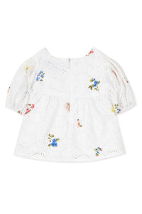 Blouse Baby Fleur D'Hibiscus - Blanc