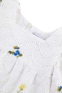 Blouse Baby Fleur D'Hibiscus - Blanc