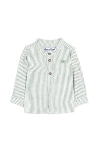 Jardin Secret Baby shirt in linen mix - Laurel