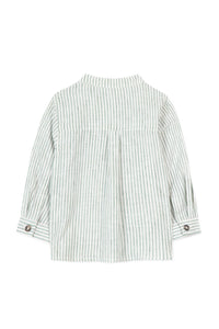 Jardin Secret Baby shirt in linen mix - Laurel
