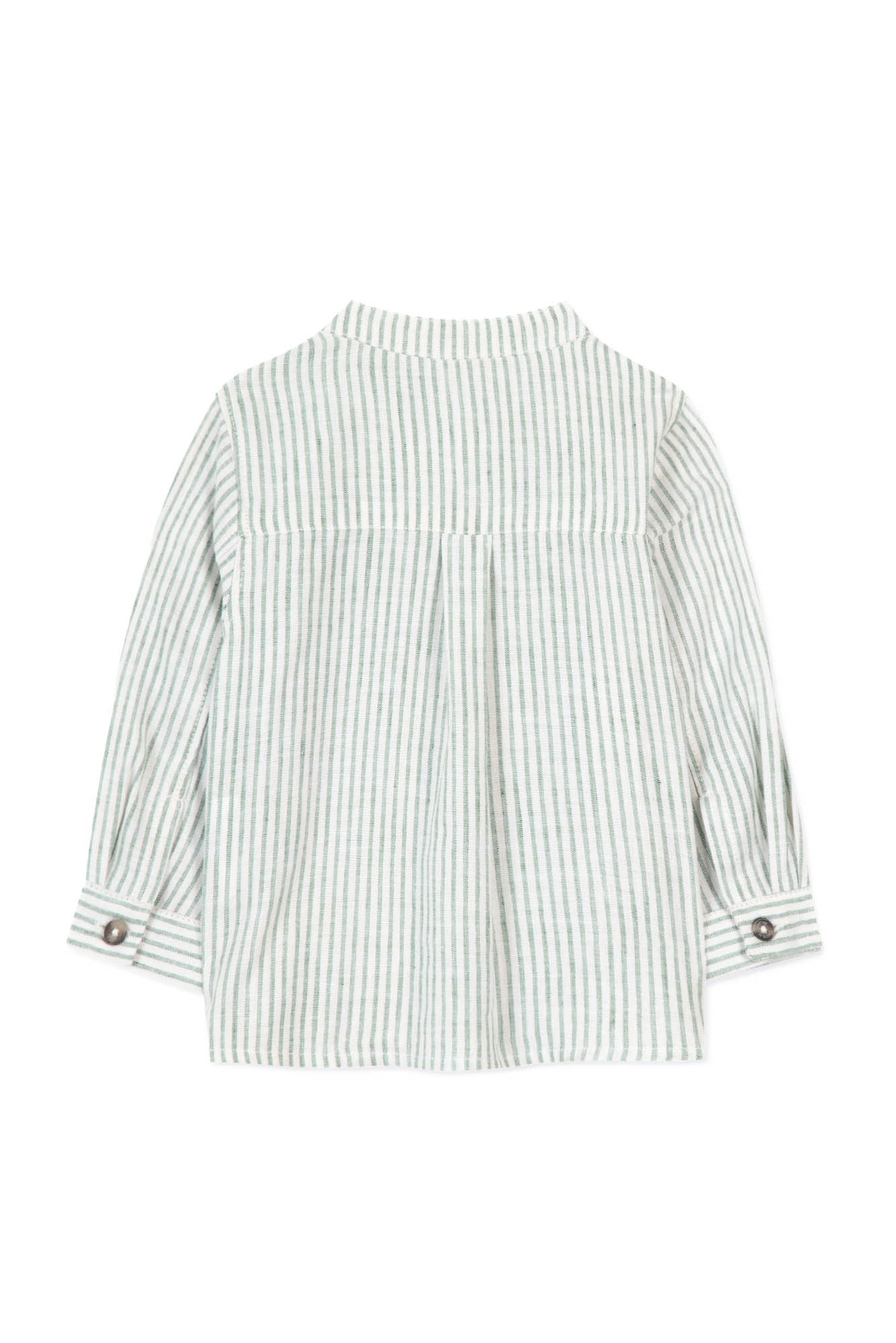 Jardin Secret Baby shirt in linen mix - Laurel