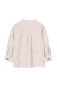 Baby Road Trip shirt in mixed linen - Fauve