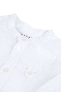 Baby Ceremonie linen shirt - White