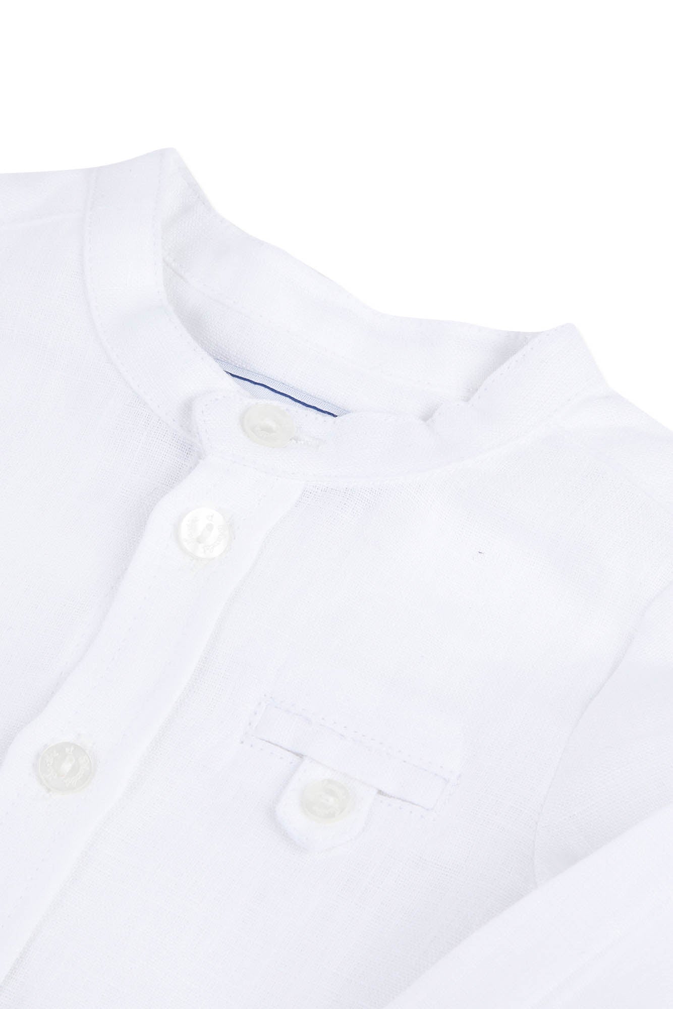 Baby Ceremonie linen shirt - White