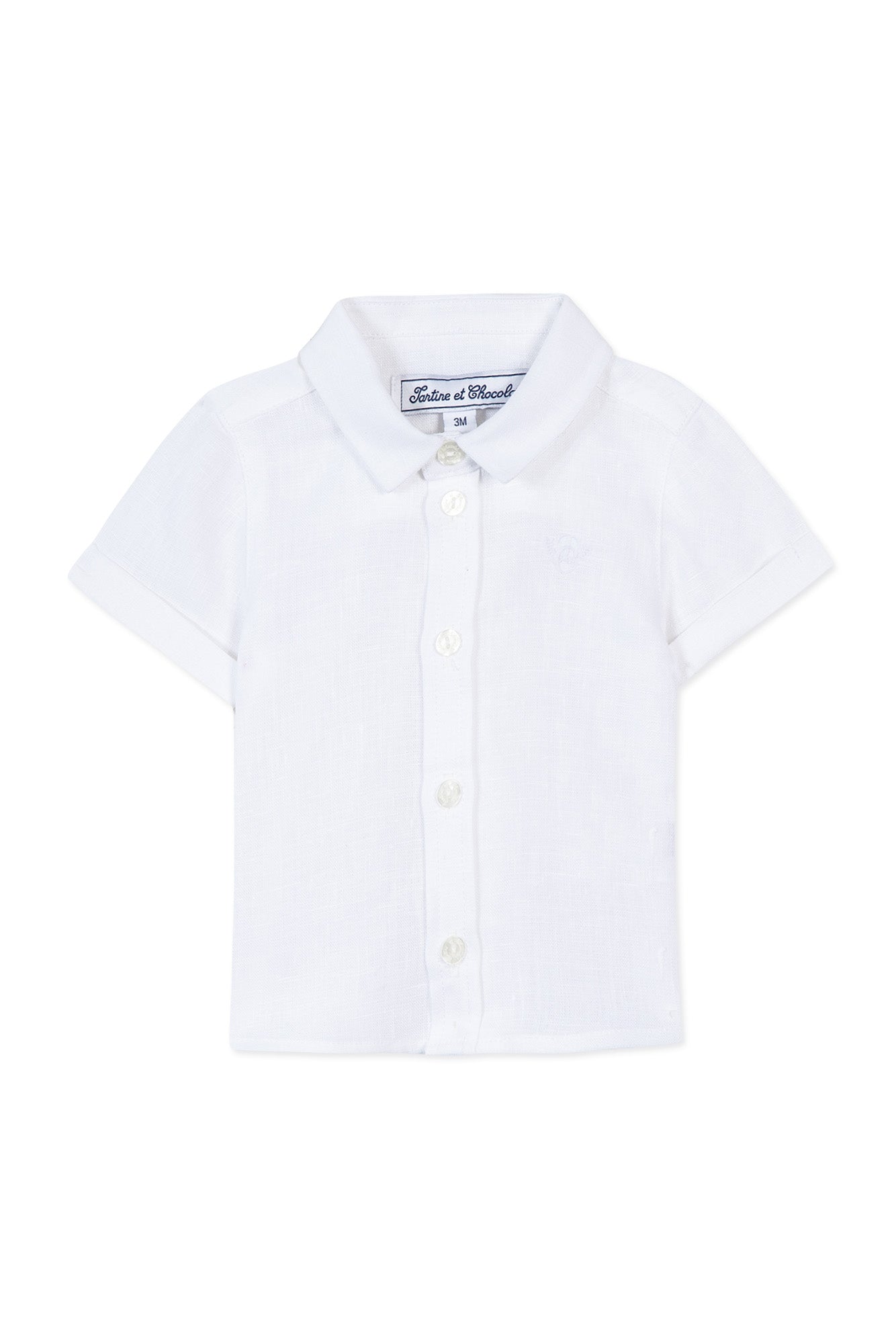 Baby Ceremonie linen shirt - White