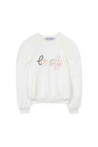 Promenade Romantique sweatshirt - Mother-of-pearl