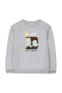 Sweat-shirt Jardin Secret - Gris Chiné