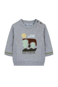 Sweat-shirt Baby Jardin Secret - Gris Chiné
