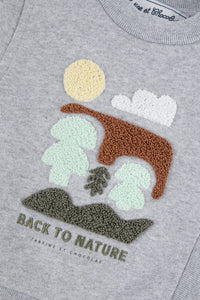 Sweat-shirt Baby Jardin Secret - Gris Chiné