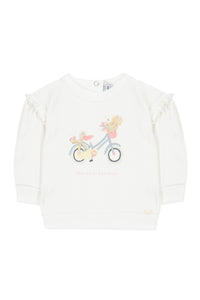 Sweat-shirt Baby Promenade Romantique - Nacre