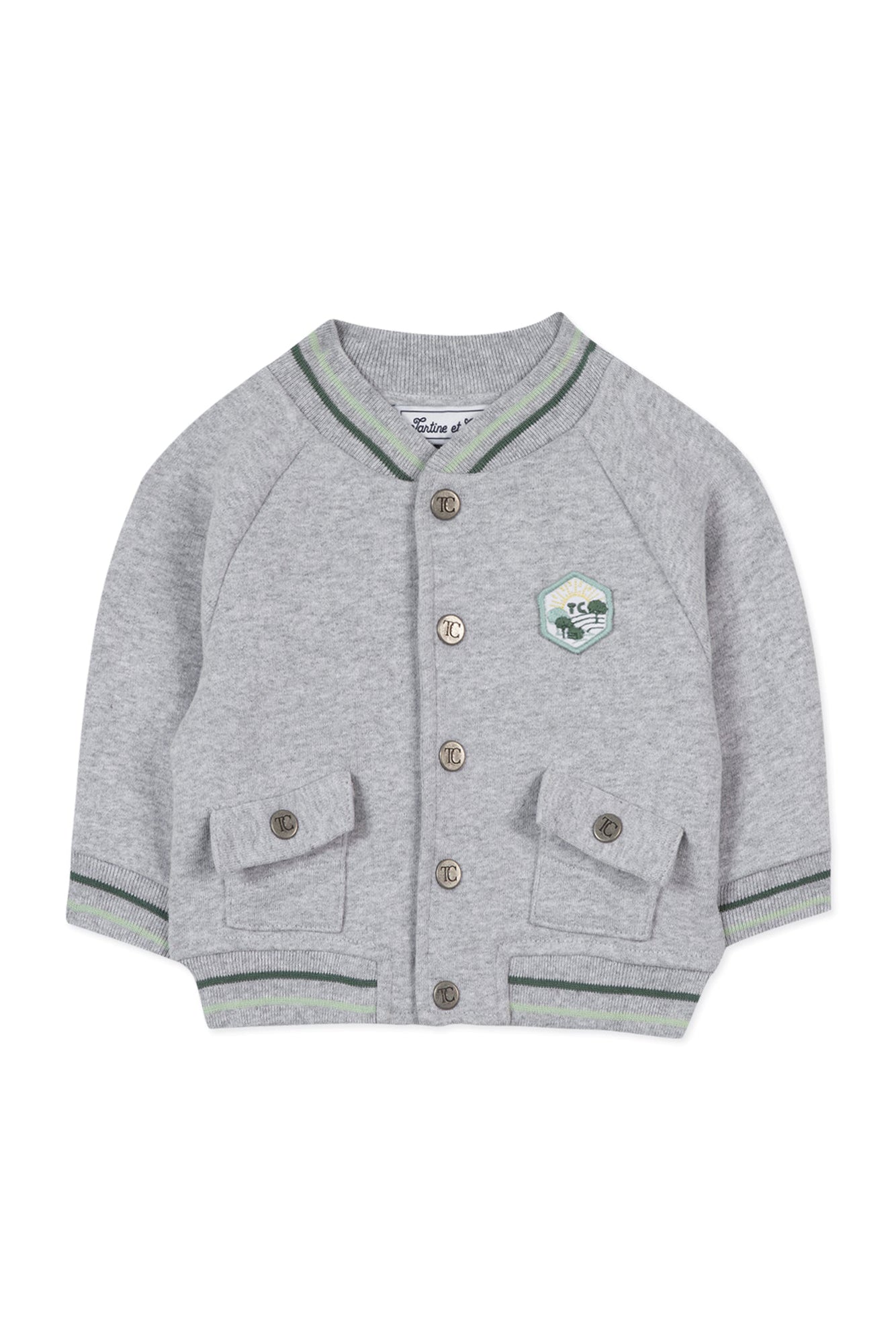 Gilet Baby Jardin Secret - Gris Chiné