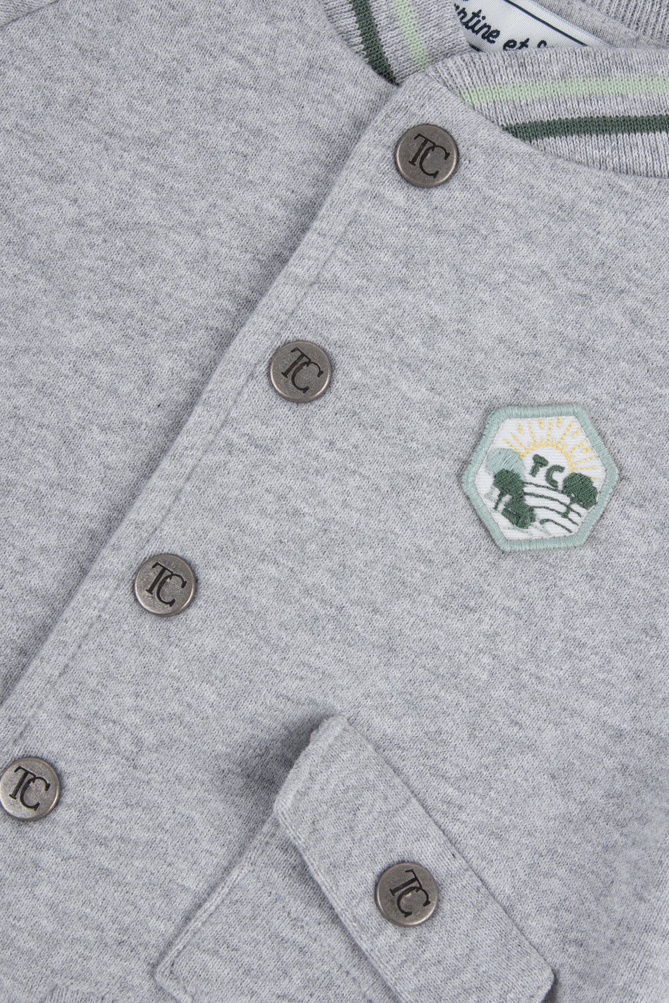 Gilet Baby Jardin Secret - Gris Chiné