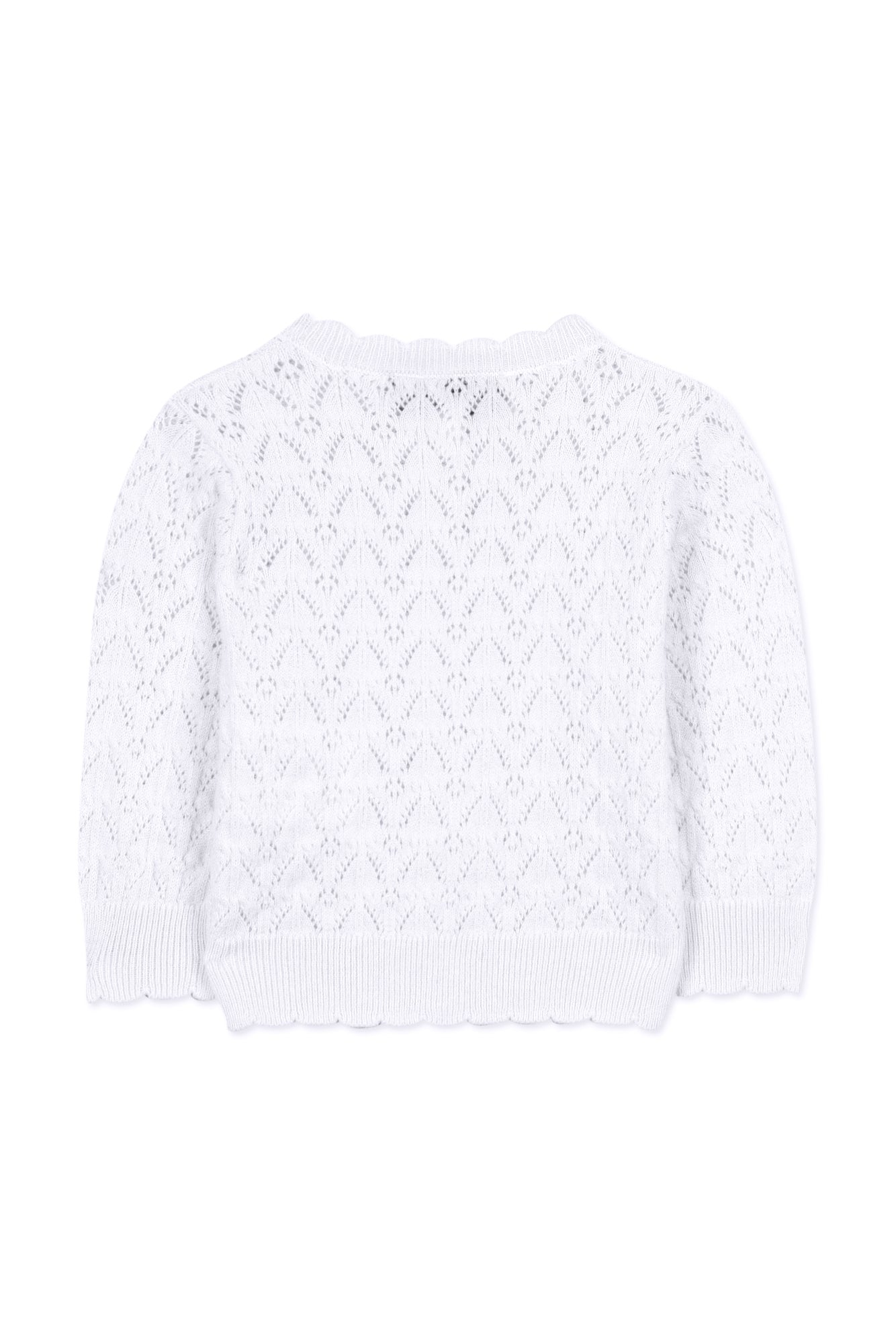 Cardigan Baby Fleur D'Hibiscus - Blanc