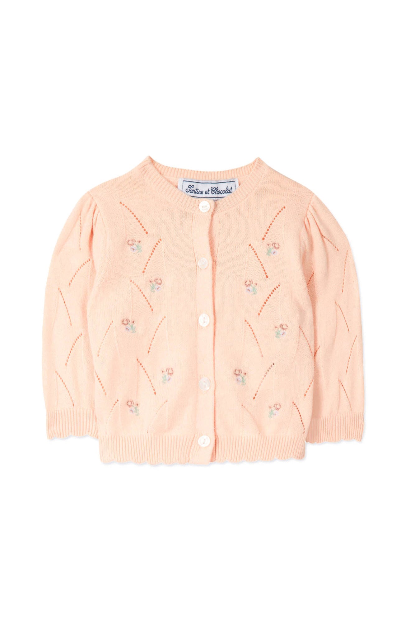 Baby Petit Air Campagne Cardigan - Powder