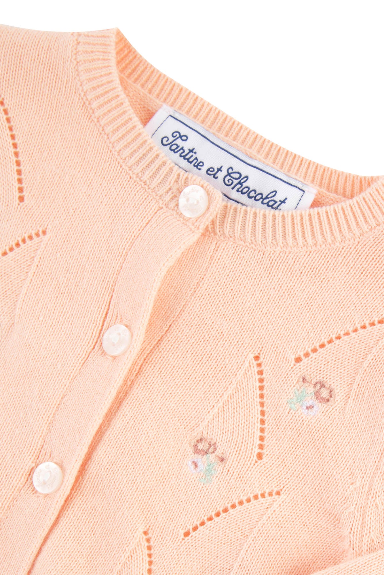 Baby Petit Air Campagne Cardigan - Powder