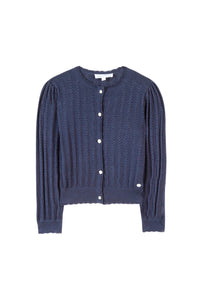 Cardigan Fleur D'Hibiscus - Marine