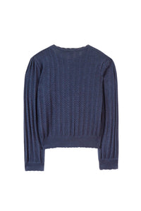 Cardigan Fleur D'Hibiscus - Marine