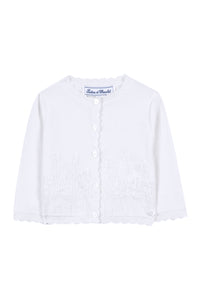 Baby Promenade Romantique cardigan - Mother-of-pearl