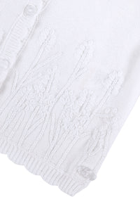 Baby Promenade Romantique cardigan - Mother-of-pearl