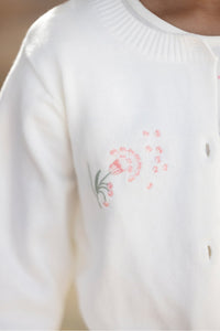 Cardigan Promenade Romantique - Nacre