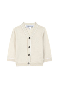 Avenue De La Mer baby cardigan in linen - Lin Chiné