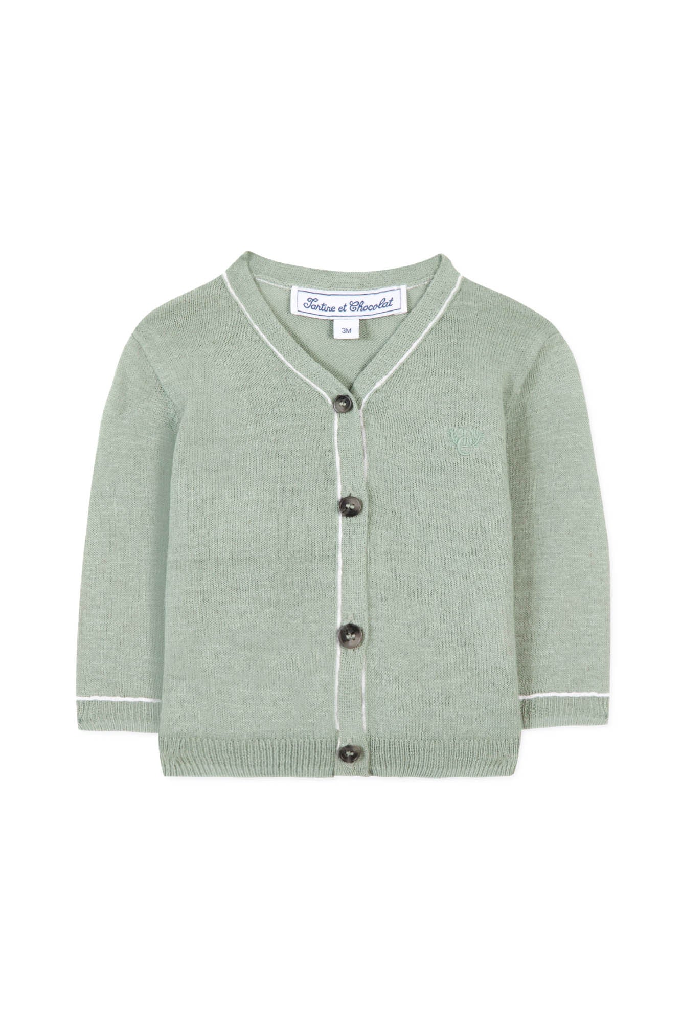 Gilet Baby Jardin Secret en lin - Laurier Lave