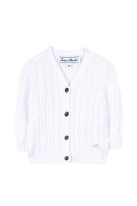 Baby Ceremonie cardigan - White