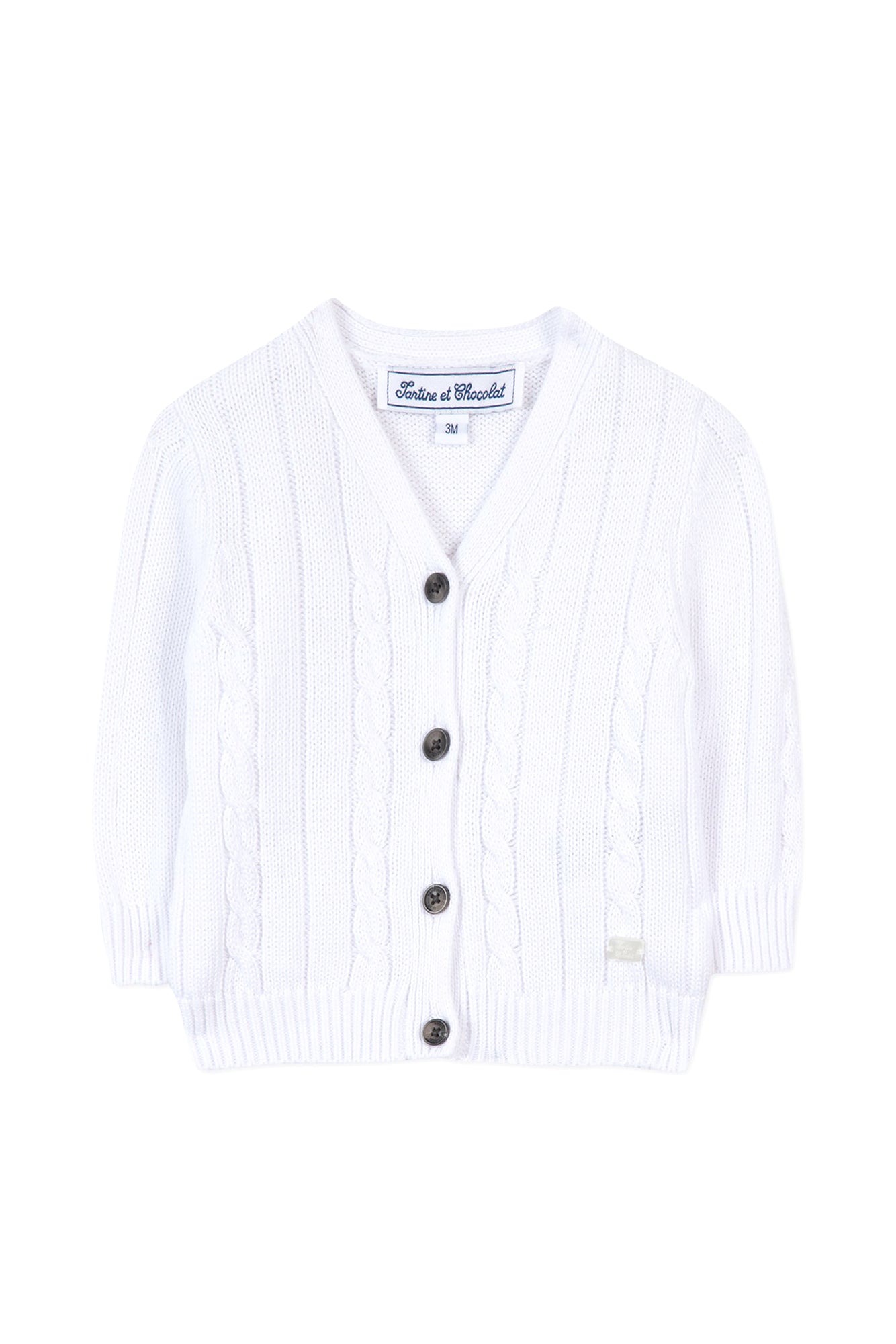 Baby Ceremonie cardigan - White