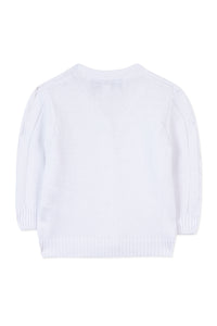 Baby Ceremonie cardigan - White