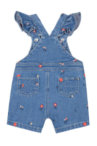 Fleur D'Hibiscus Baby Dungarees - Denim